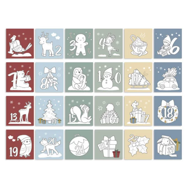LITTLE DUTCH Calendário do Advento p/ Colorir