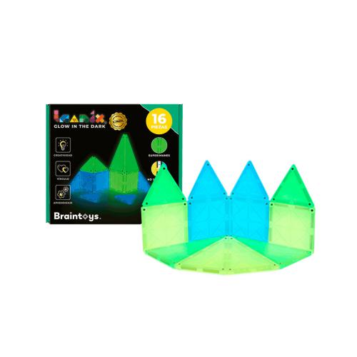 Braintoys Imanix Brilha no Escuro - 16 pçs