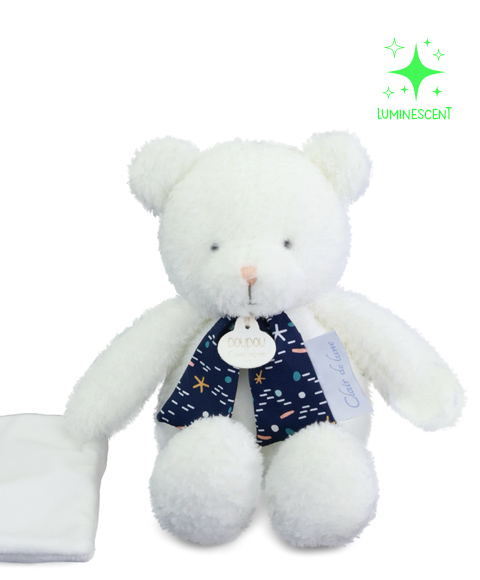 Doudou et Compagnie Peluche Urso Clair de Lune Brilha no Escuro
