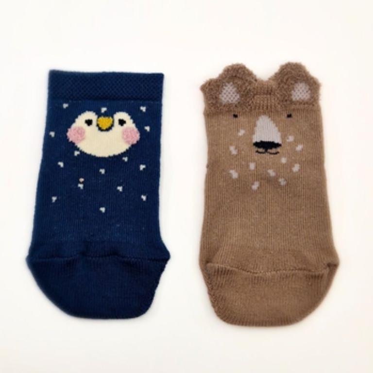 Attipas Socks Foot Shaped Bear + Penguin 2 unidades