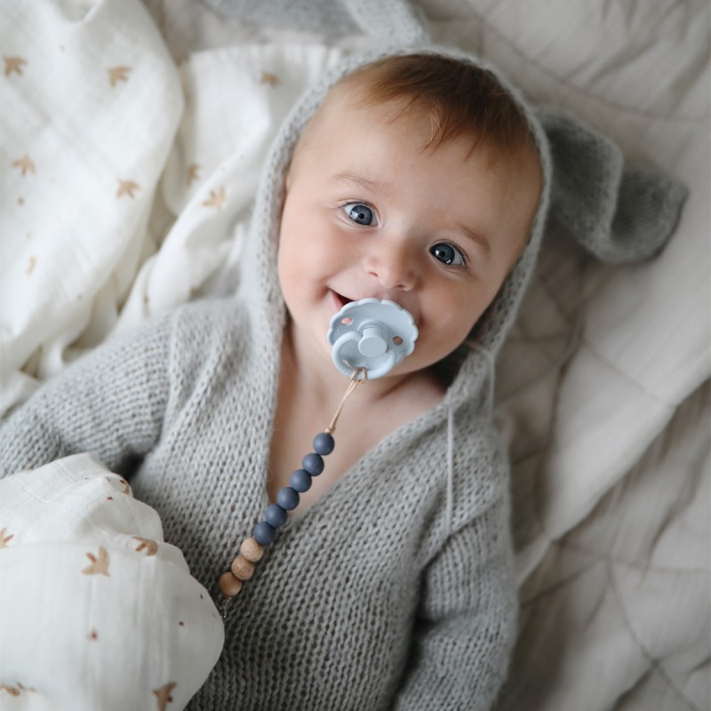 Pack 2 Chupetas Block Silicone Daisy Seafoam/P.Daffodil 0+