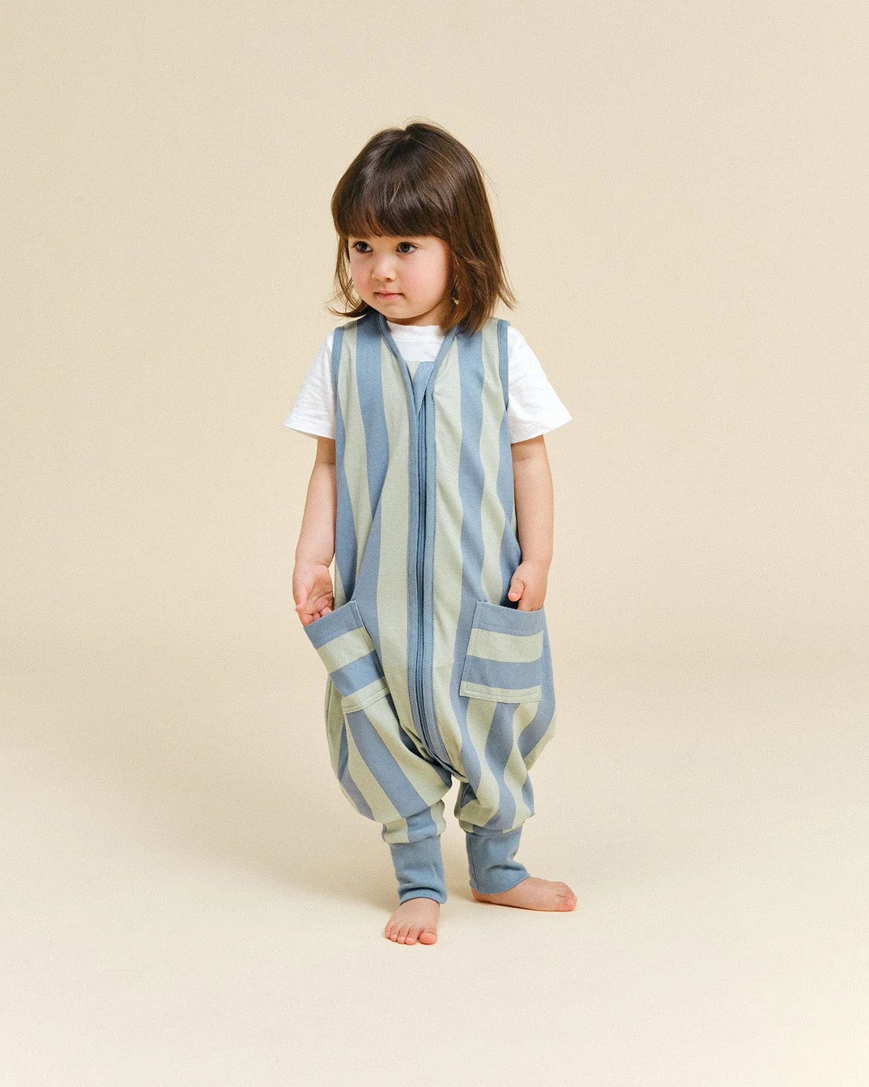 MOLIS&CO Macacão de Dormir  Green & Blue Stripes TOG 0,5