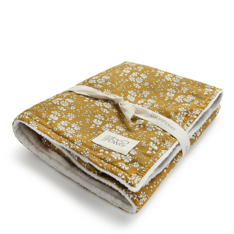 Manta polar mustard BabyShower