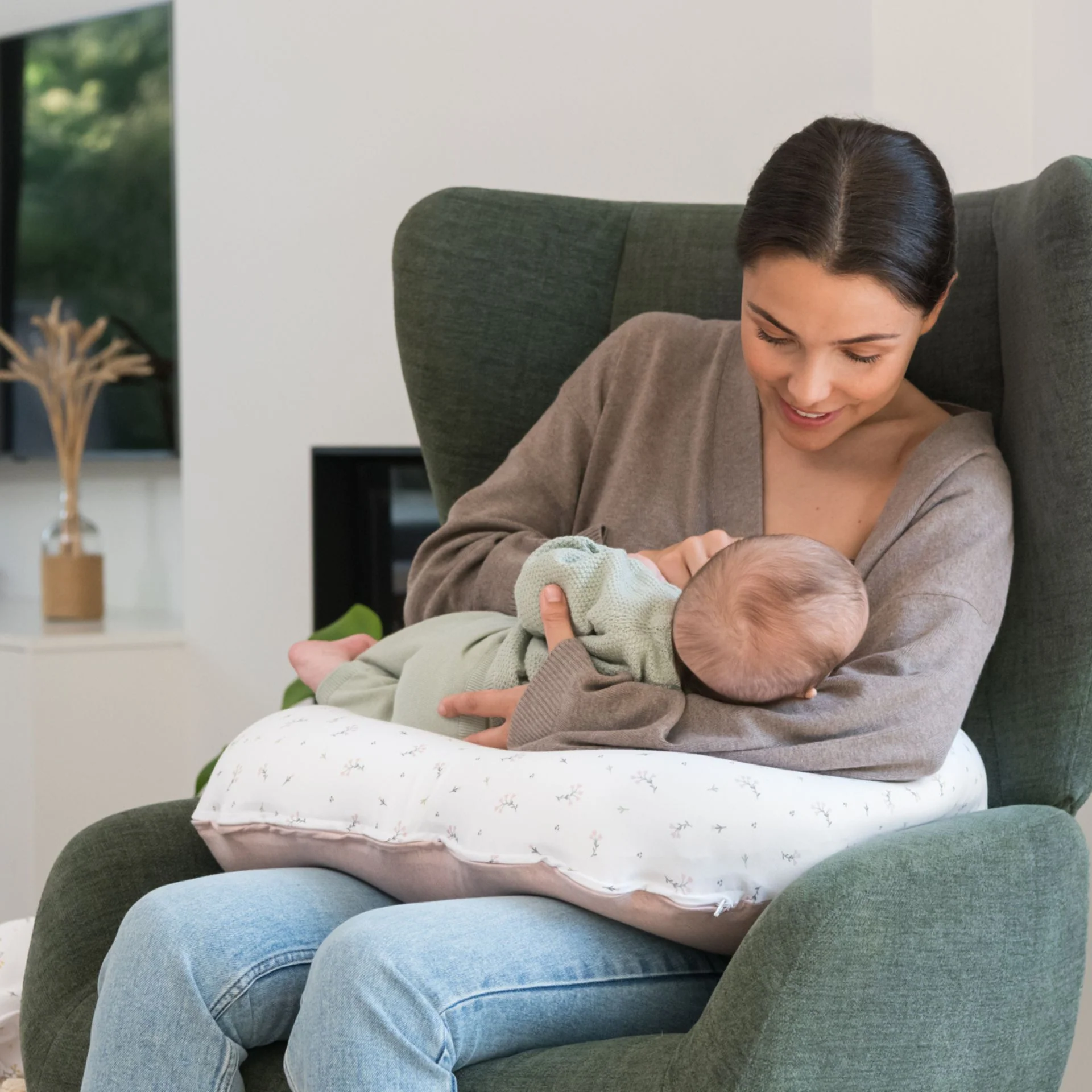 Almofada Amamentação Softy Flower Pink