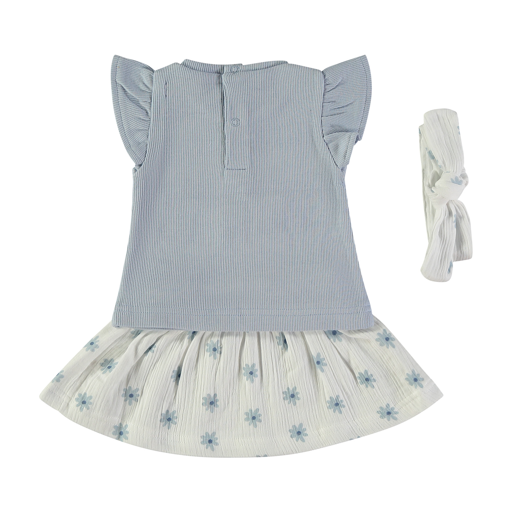 BABYBOL Conjunto 3 Peças Flor Azul