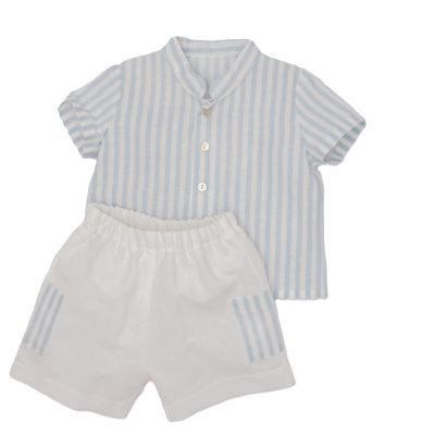 Conjunto bebé menino azul celeste Pangasa Baby