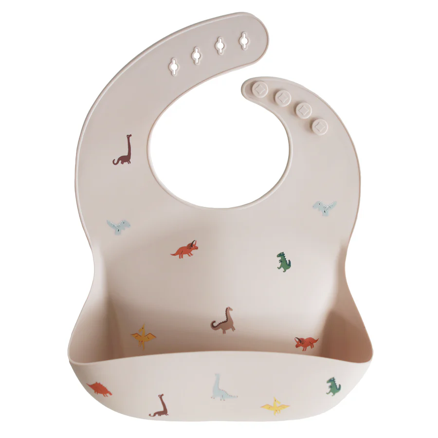 MUSHIE Babete Silicone Dinosaurs