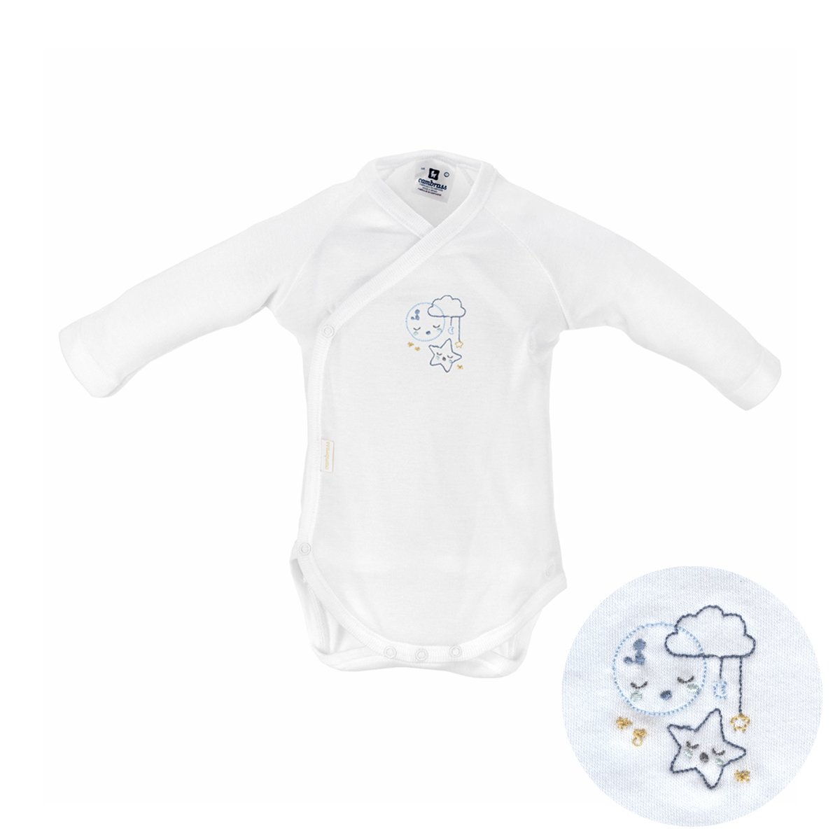 Body Manga Comprida Lua Branco Cambrass