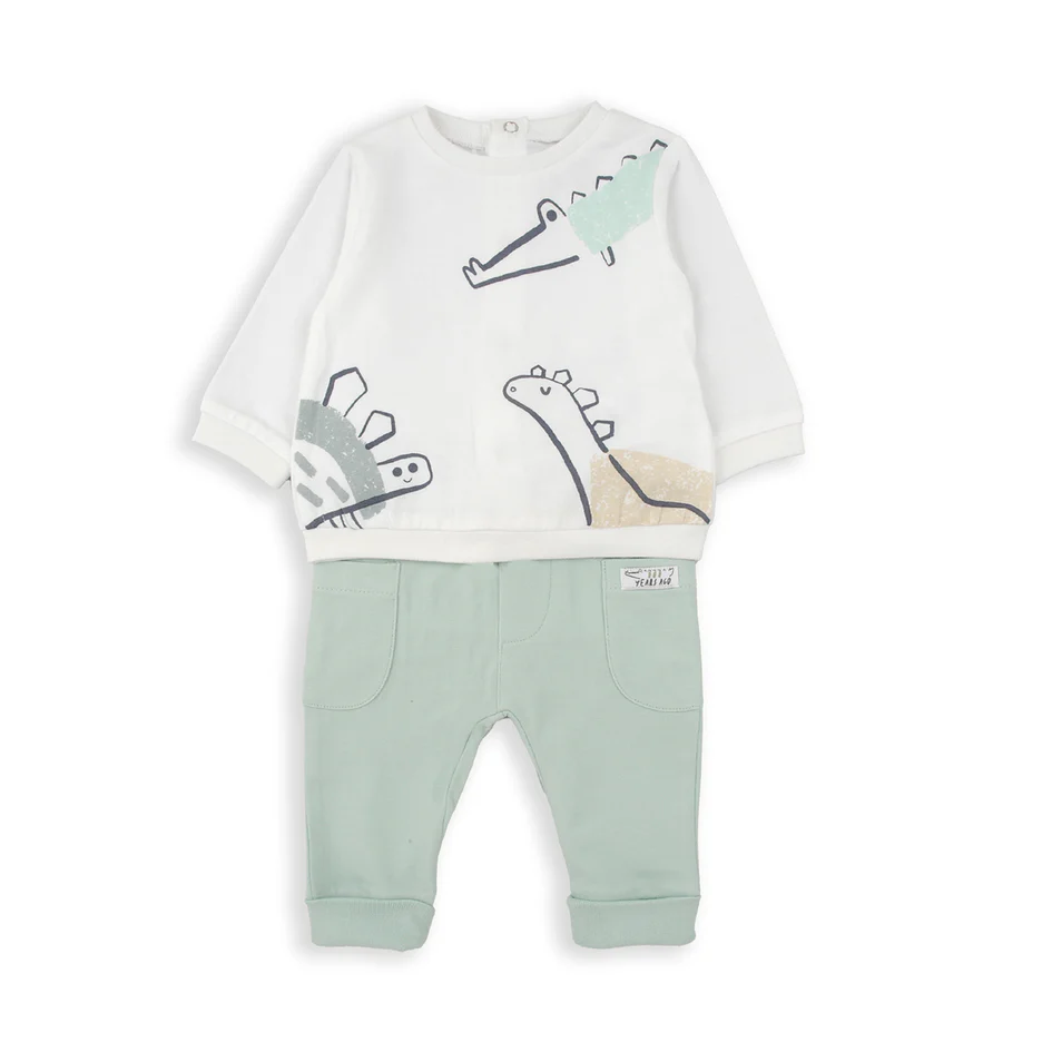 BABYBOL Conj. 2 pçs  bebé menino Dinossauro