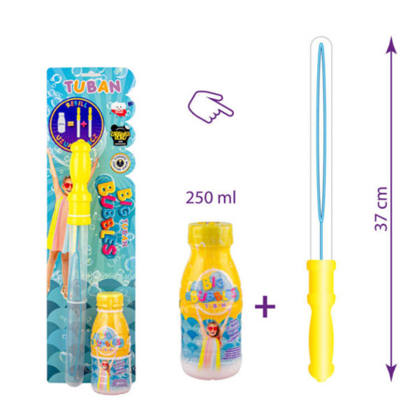TUBAN Bolas de Sabão 250 ml c/ Varinha 7 cm