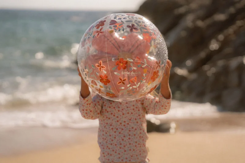 LITTLE DUTCH Bola de Praia 3D Pink Flowers