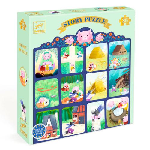 DJECO Puzzle 35 Pçs Os Três Porquinhos