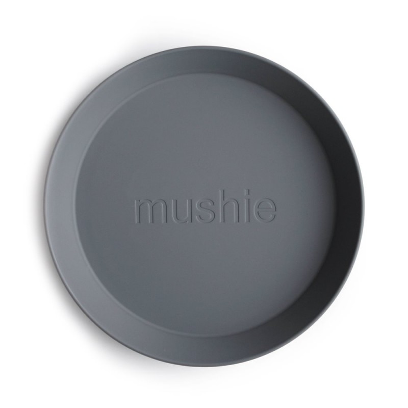 MUSHIE Pack2 Pratos Redondos Solid Smoke