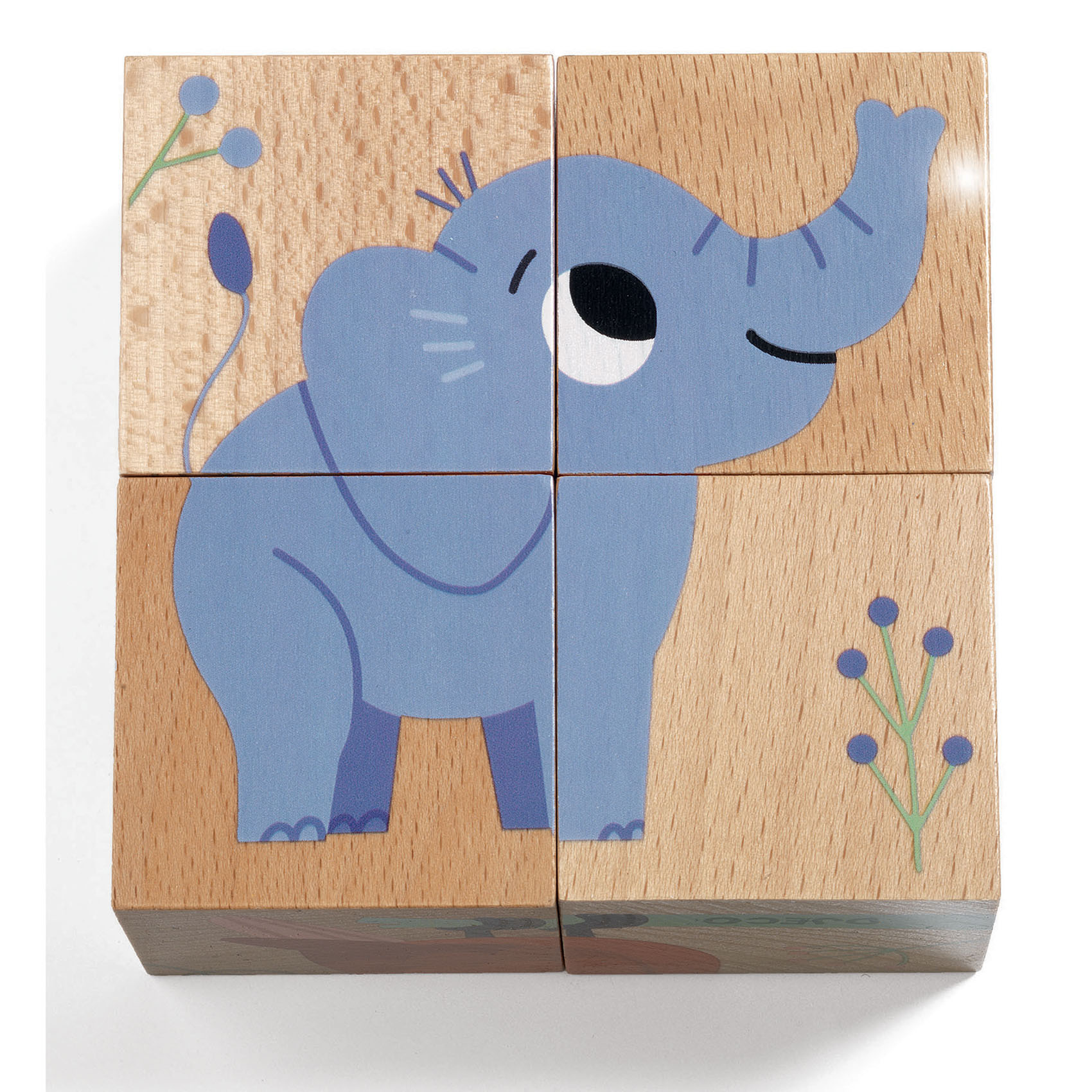 Wild & Co - Puzzle Cubos de Madeira com Animais