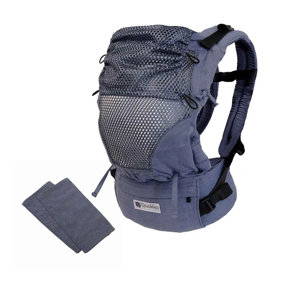 Quokkababy Mochila Porta Bebés E-Carrier Denim Blue