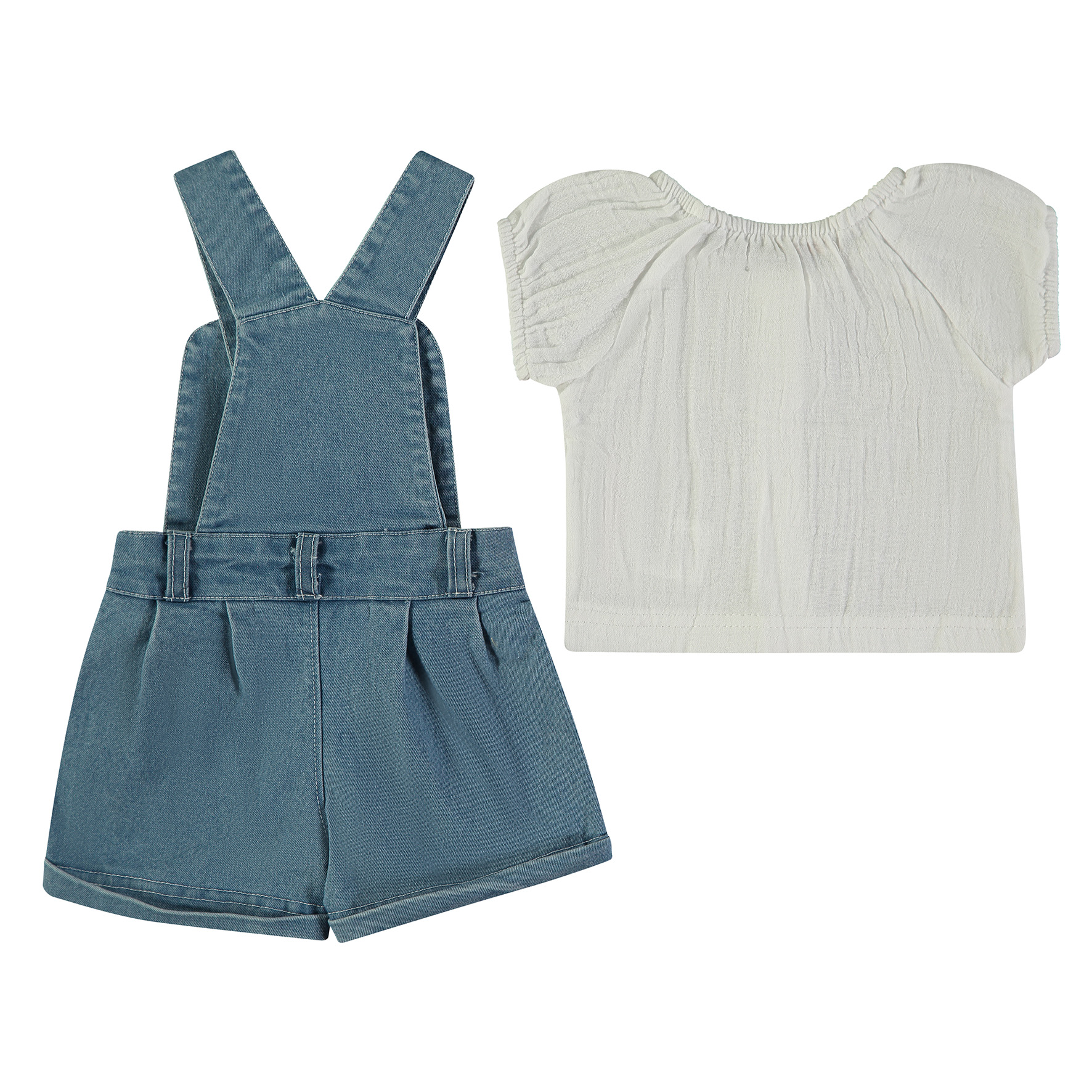 BABYBOL  Jardineiras Ganga e Blusa