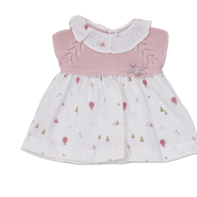 Vestido bebé rosa Globos Pangasa Baby