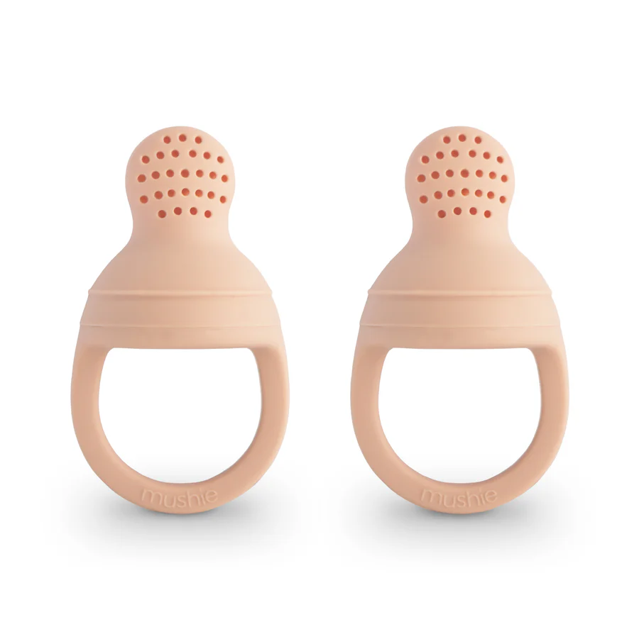 MUSHIE Pack 2 Alimentadores Silicone Solid Blush