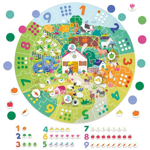 Giant Round Puzzle Numbers HEADU