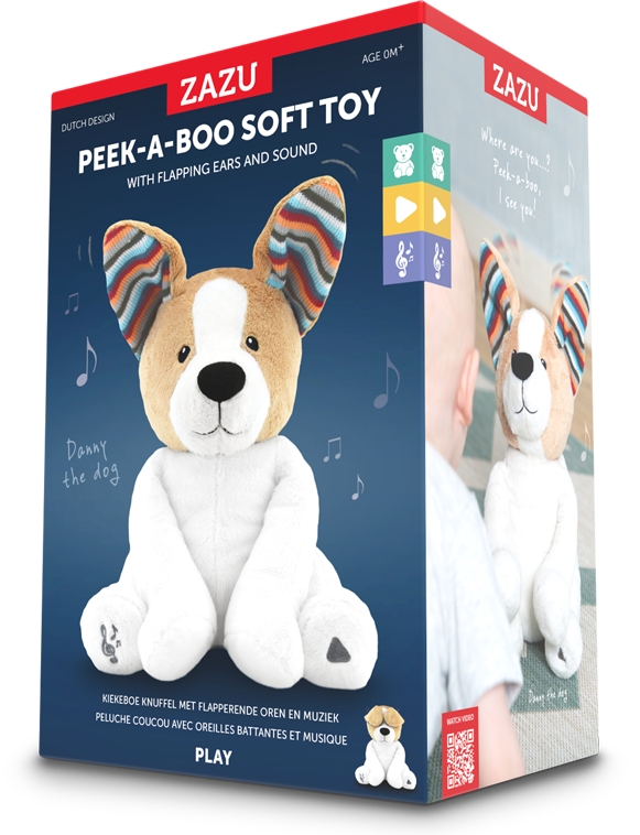 ZAZU Peluche Danny Peek-A-Boo