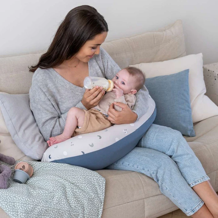 Almofada Amamentação Buddy Blue Grey Moon Doomoo
