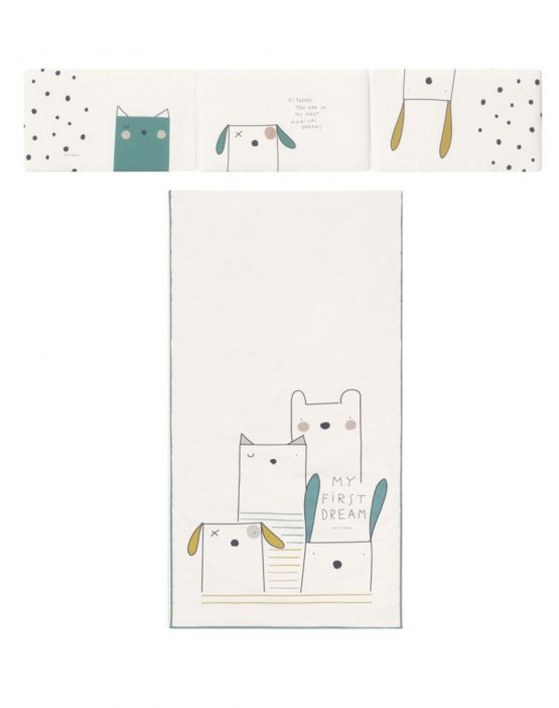 Conjunto edredão e protetor berço 70x140 Wil Petitpraia