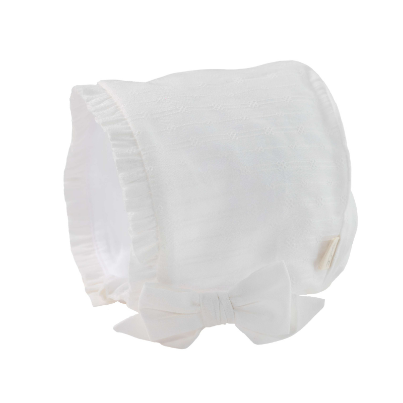 Touca pure com laço ivory Baby Gi