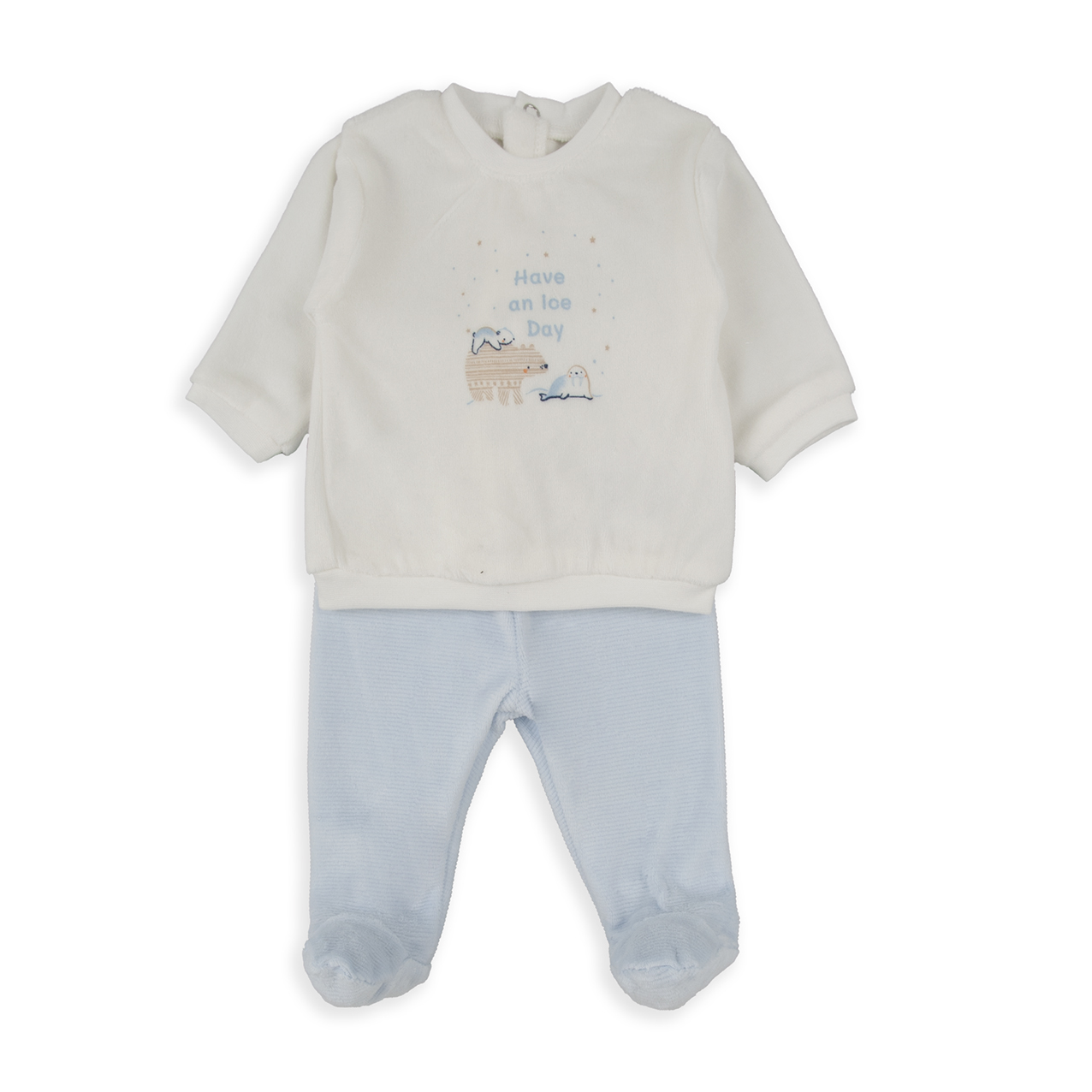 BABYBOL Pijama Veludo 2 pçs Urso Polar