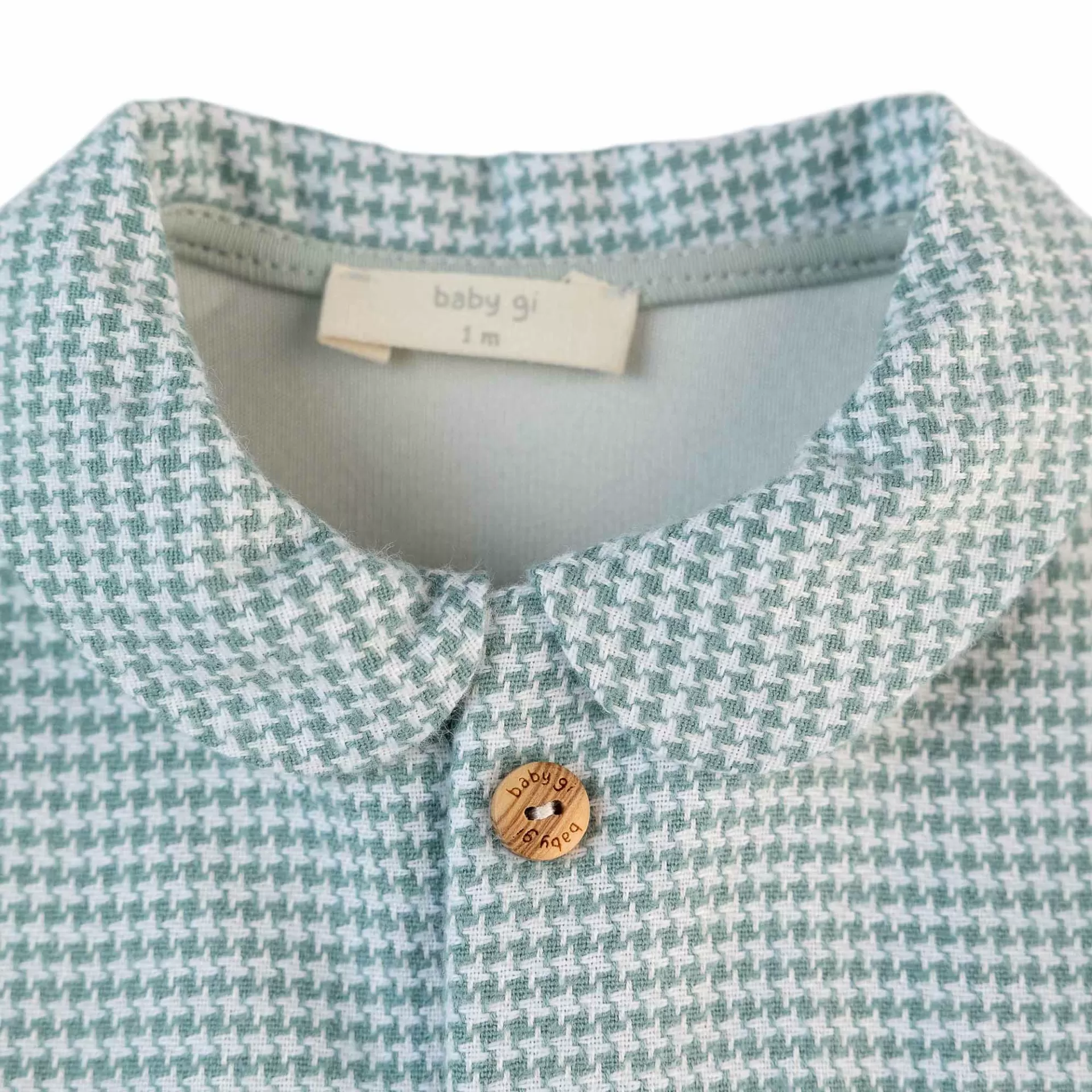 BABY GI Babygrow Veludo Flowery Menta