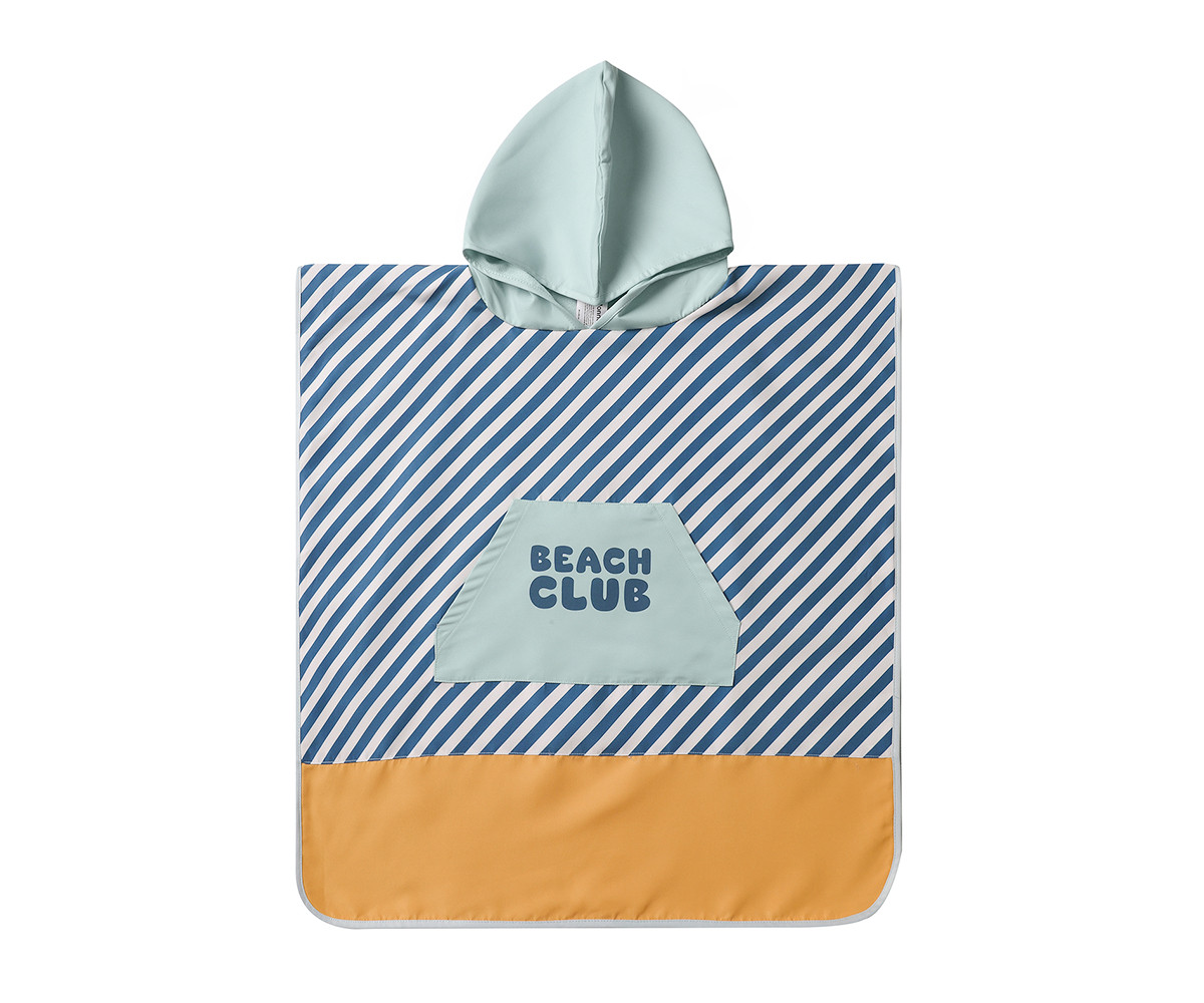 MONNEKA Poncho de Praia Stripes Blues & Beyond