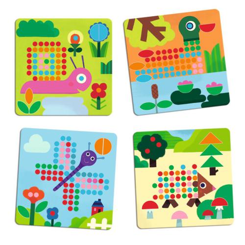 DJECO Mosaico Mini Animo - Encaixar pinos