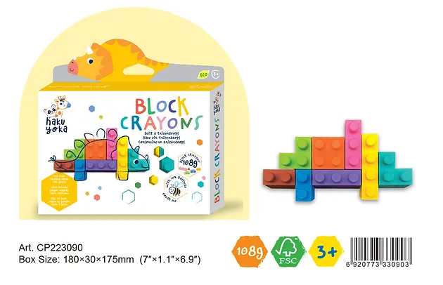 Block Crayons Triceratops Haku Yoka