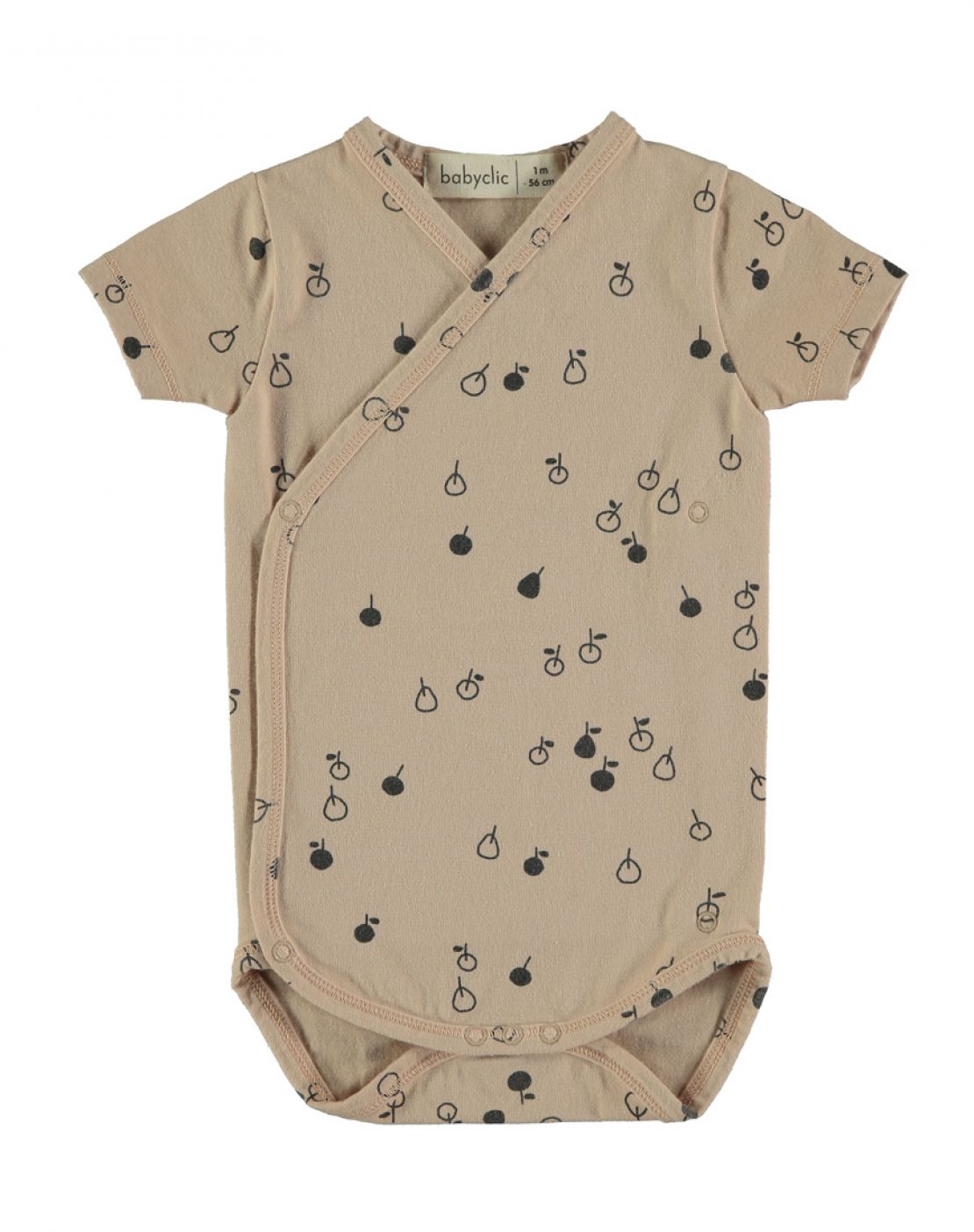 Body Manga Curta Apple Vintage Rosa Baby Clic