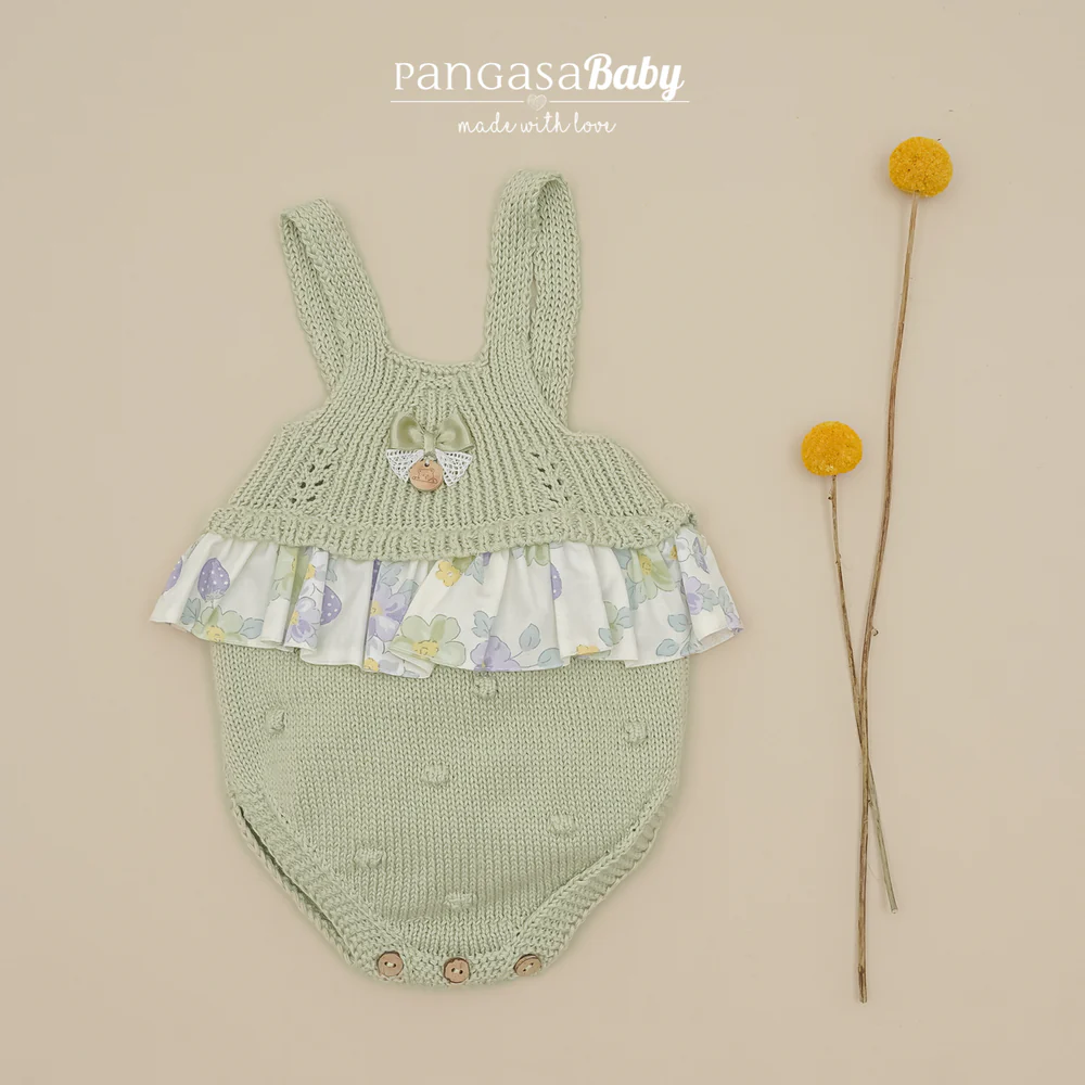 PANGASA Jardineiras Malha Hoja Flores