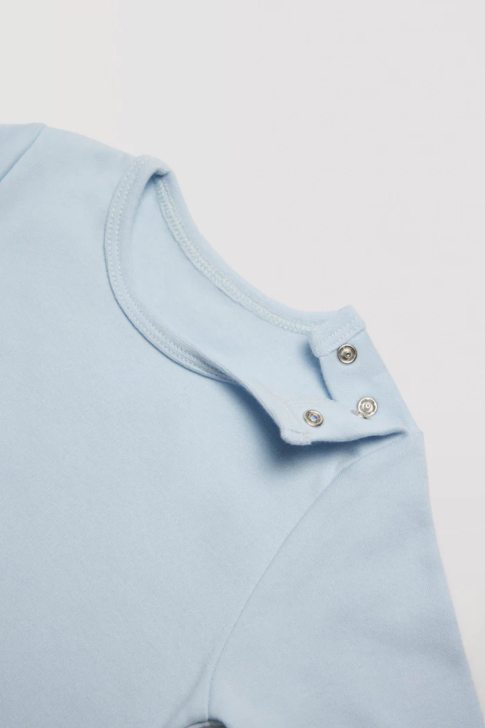 Ysabel Mora Body Liso Cardado Azul