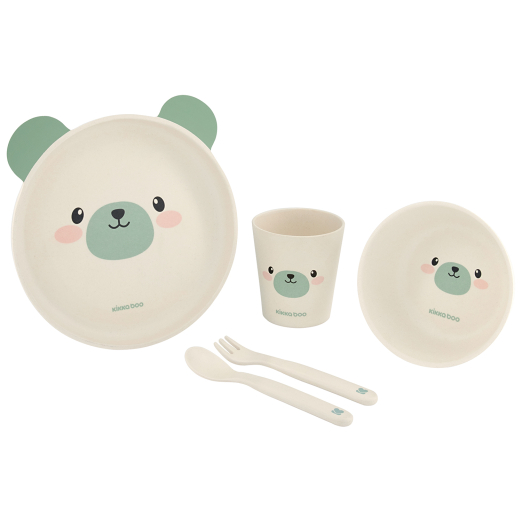 KIKKA BOO Conjunto 1ª Louça Urso Menta