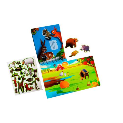 Livro 3 em 1  Playbook Animals Qwi Toy