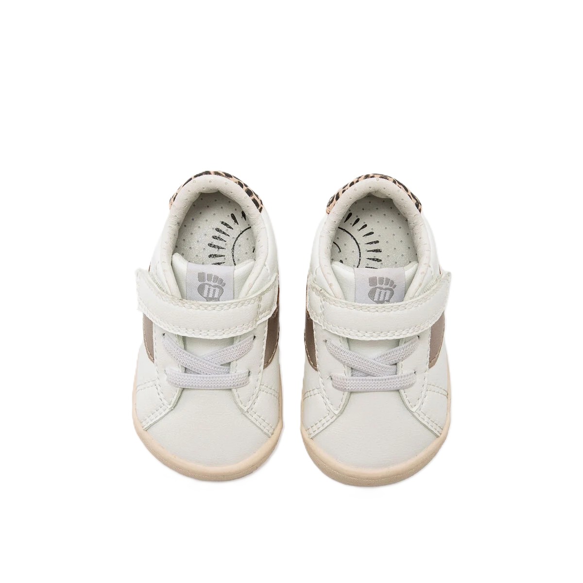 MTNG Sapatilhas Barefoot Branco c/ Dourado