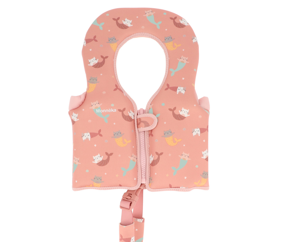 MONNEKA Colete Flutuador Mermaid Cats Learning 1-2 Anos