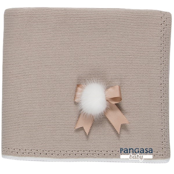 Manta pompom camel Pangasa Baby
