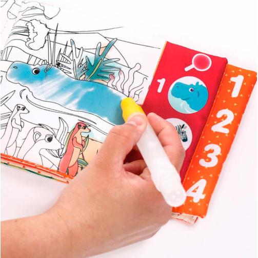 LUDI Livro de Colorir no Banho Savana