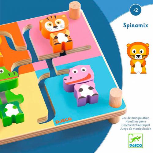 Djeco Spinamix - Monta Animais Deslizando Peças