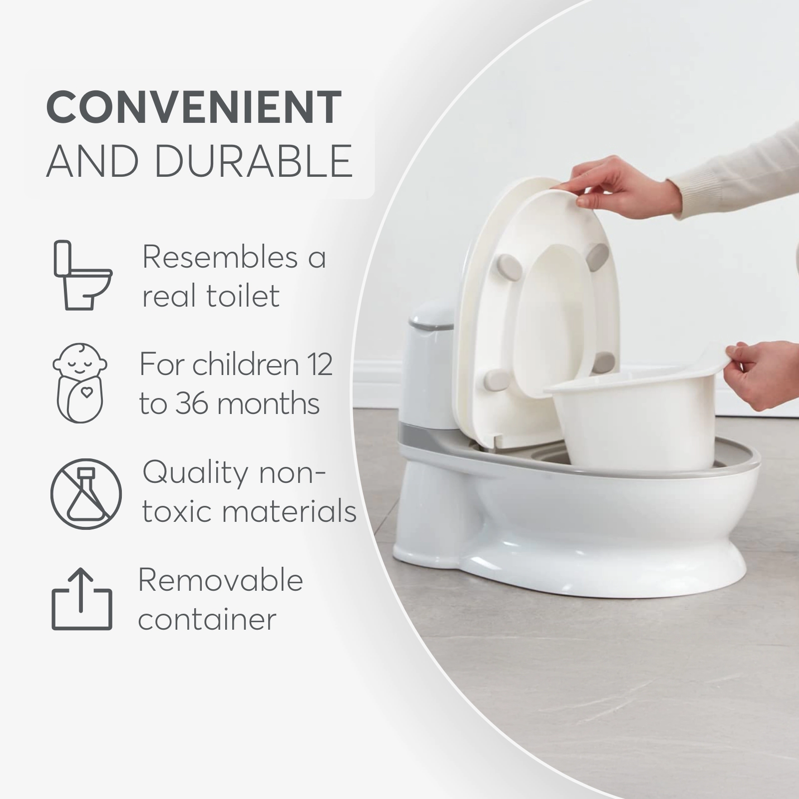 Kikkaboo - Bacio Musical Flushy Cinza