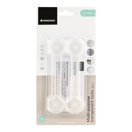 KIKKABOO Fechos Multiusos Transparentes 2 UN