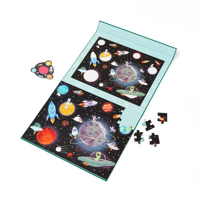 SCRATCH Puzzle 80 Pçs Magnético c/ Lente Mistério O Espaço