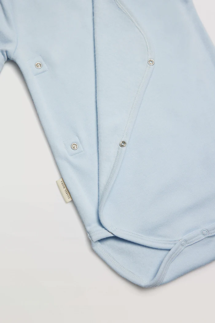 YSABEL MORA Body Cruzado Manga Comprida Azul