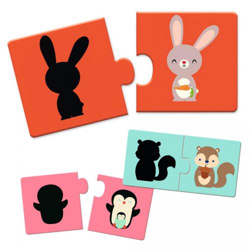 Djeco Puzzle Duo - Sombras de Animais