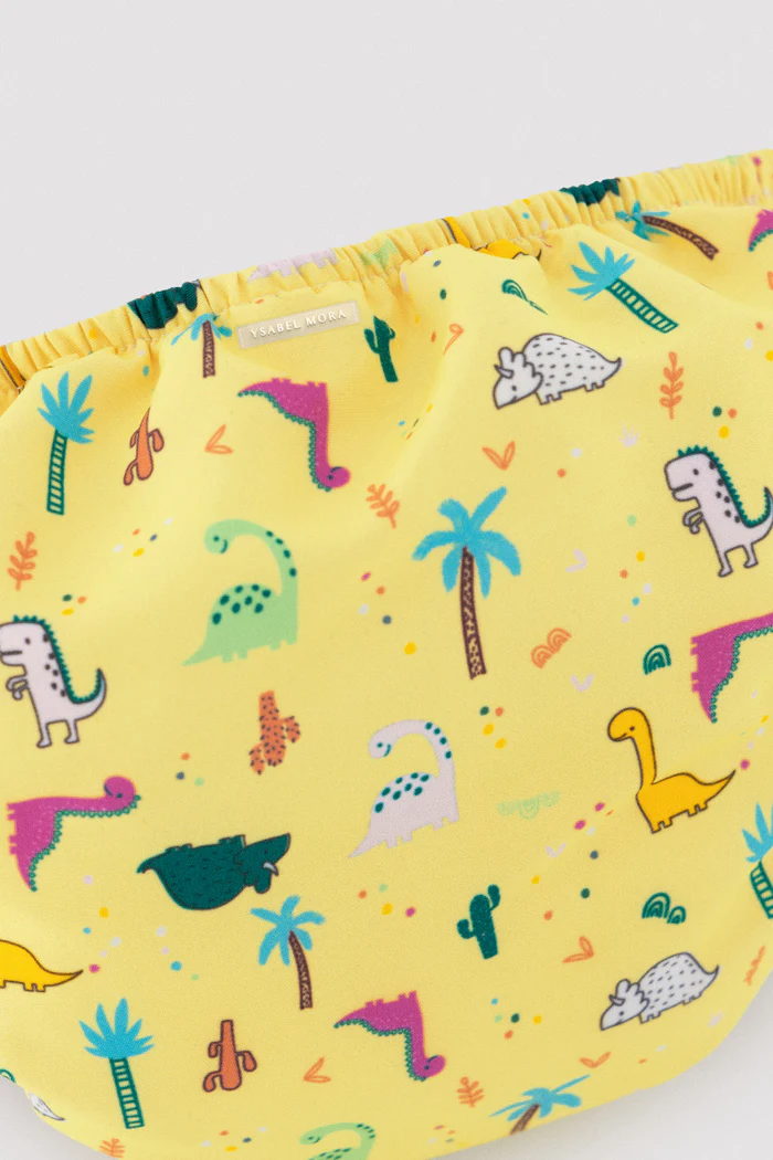 YSABEL MORA Cueca Banho Anti-Vazamento Dinossauros