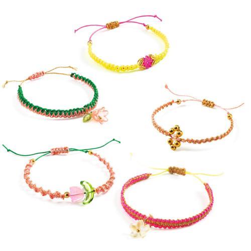 DJECO Pulseiras de Macramé Rosa