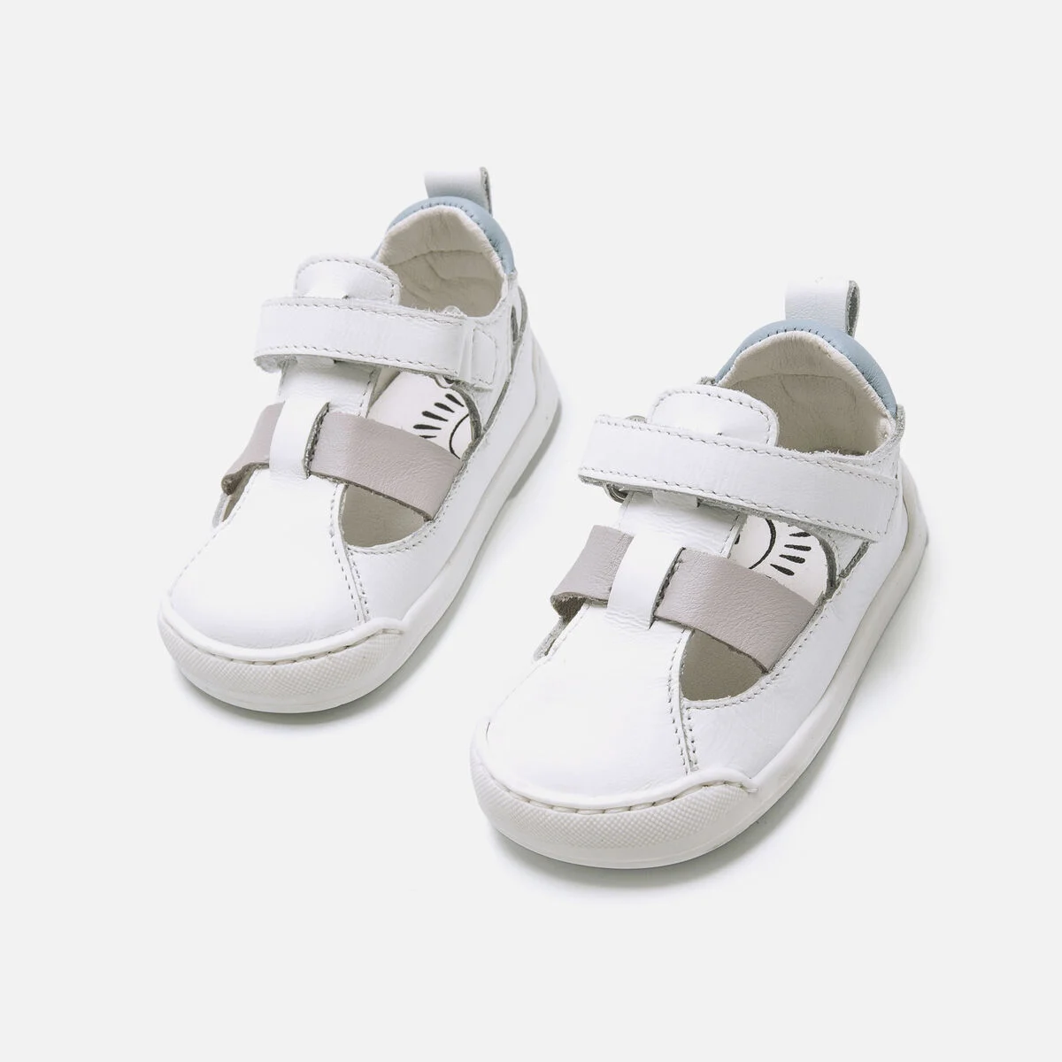 MTNG. Sandálias Pele Branco